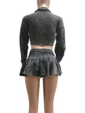 Uniwim New Fashion Women's Distressed Skirt Set (with Safety Pants Inside)