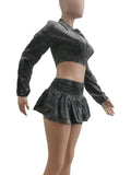 Uniwim New Fashion Women's Distressed Skirt Set (with Safety Pants Inside)