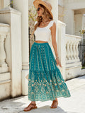 Uniwim New arrival big swing skirt Bohemian holiday high waist beach skirt