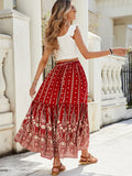 Uniwim New arrival big swing skirt Bohemian holiday high waist beach skirt