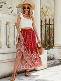 Uniwim New arrival big swing skirt Bohemian holiday high waist beach skirt