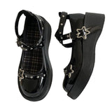 Uniwim Gift Star Girl Buckle Platform Sandals