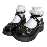 Uniwim Gift Star Girl Buckle Platform Sandals