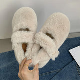 Uniwim Gift Warm Sheepskin Ballet Flats