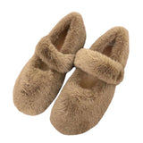 Uniwim Gift Warm Sheepskin Ballet Flats